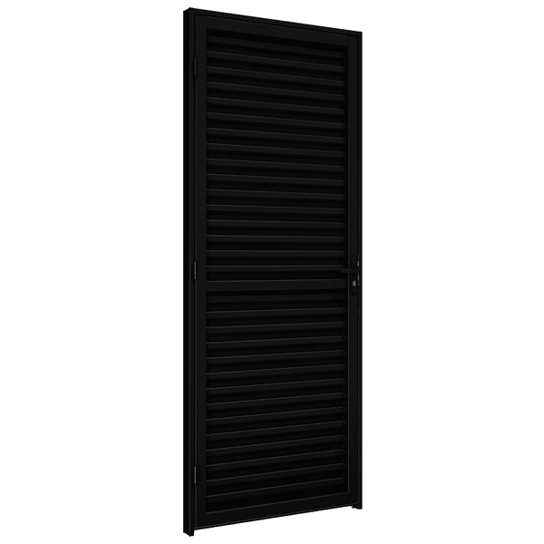 PORTA ALUMÍNIO PRETA 215x065 GIRO ESQUERDO LAMINADO