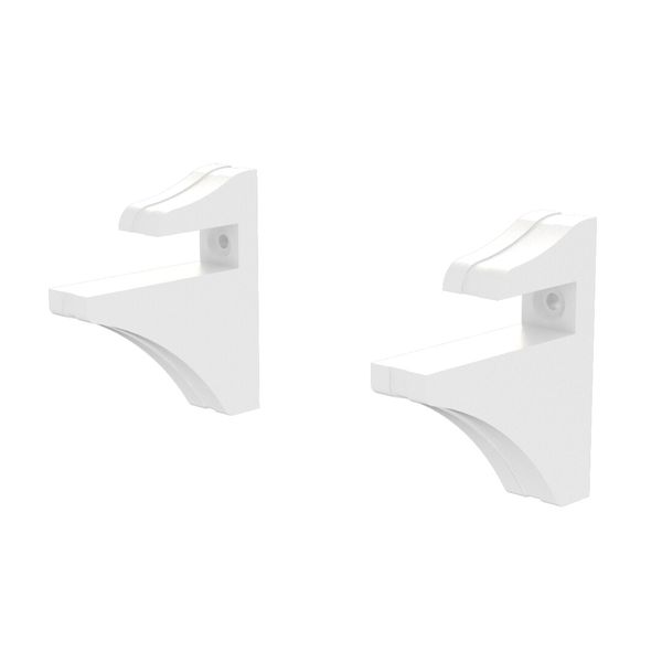 KIT SUPORTE PLASTICO DE PRATELEIRA BRANCO