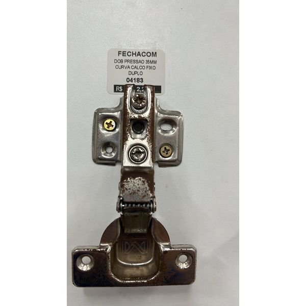DOBRADIÇA PRESSÃO 35MM METAL CURVA COM CALÇO 