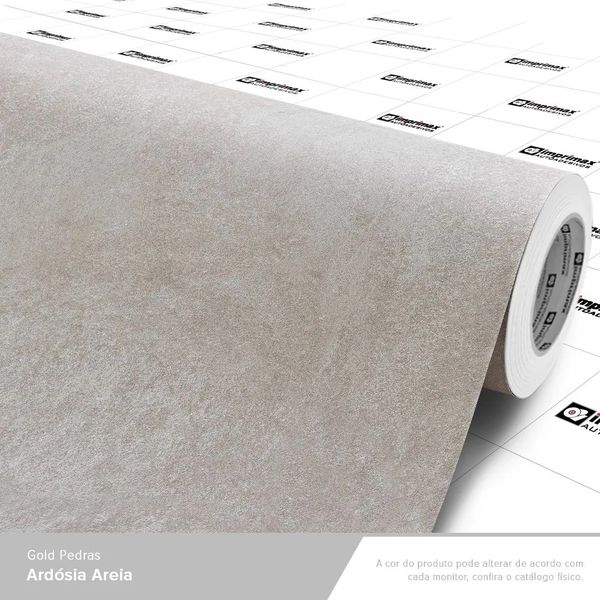 LAMINADO CONTINUO VINIL 1,22X0,14MM GOLD PEDRAS ARDOSIA AREIA