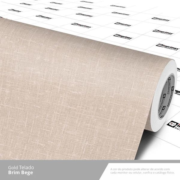 LAMINADO CONTINUO VINIL 1,22X25M GOLD TELADO BRIM BEGE