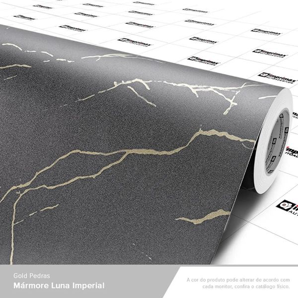 LAMINADO CONT VINIL 1,22 X 0,14MM GOLD PEDRAS MARMORE LUNA IMPERIAL