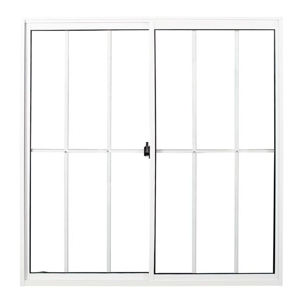 JANELA DE CORRER C/GRADE HOME BRANCO 2FLS LISO 1,00X1,00M