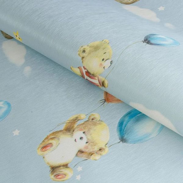 PAPEL DE PAREDE URSINHO BALOEIRO AZUL 10M