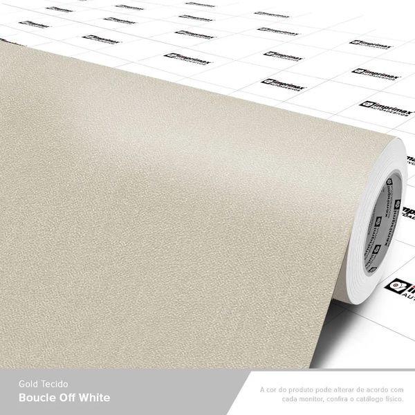 LAMINADO VINIL 1,22 X 0,14MM GOLD TECIDO BOUCLE OFF WHITE
