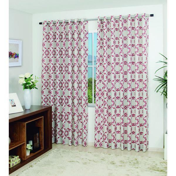 CORTINA RUSTICA 2,60X1,70MT SPAZIO BARROCO VERM.