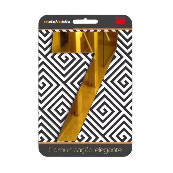 NÚMERO "7" OURO ESP 130MM