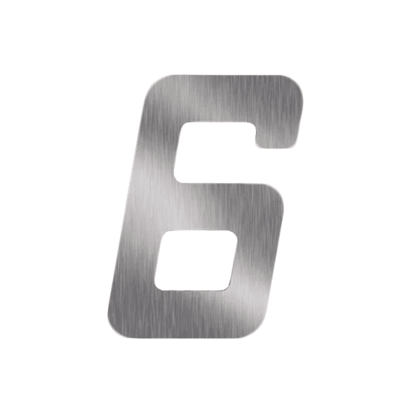 NÚMERO "6" PRATA ESC 130MM