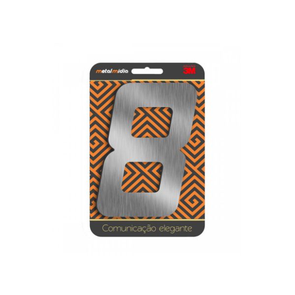 NÚMERO "8" PRATA ESC 130MM