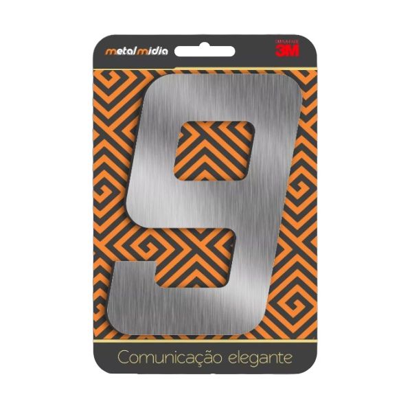 NÚMERO "9" PRATA ESC 130MM