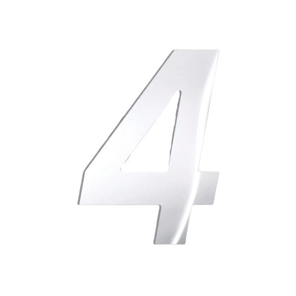 NÚMERO "4" PRATA ESP 130MM