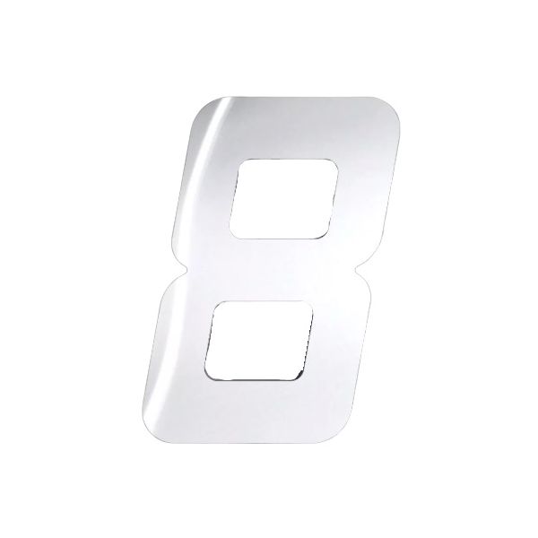 NÚMERO "8" PRATA ESP 130MM