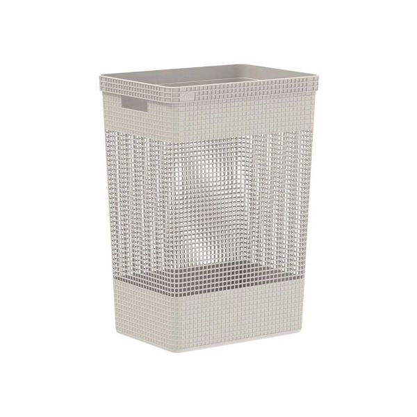 CESTO DE ROUPAS GRID 49L BEGE