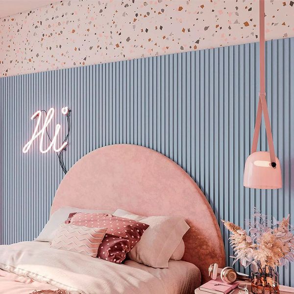 PAINEL RIPADO LAMINADO 10CM X 10MT AZUL - LINHA PLAY