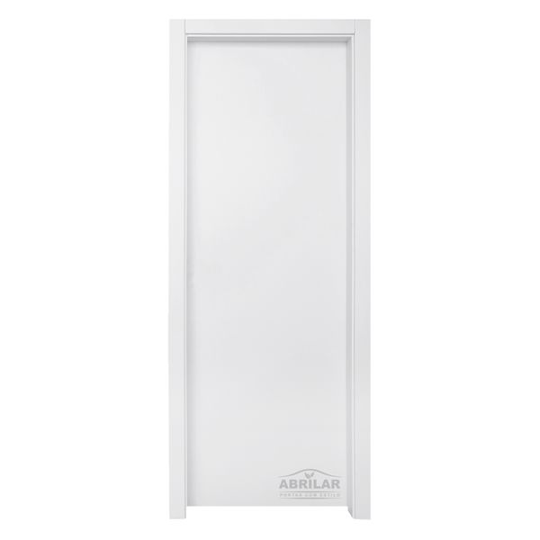 KIT PORTA MADEIRA BRANCA 210X80 UV C/ ALIZAR E BATENTE 10 A 16CM