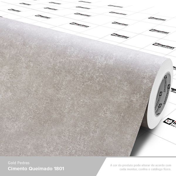 LAMINADO CONTINUO VINIL 1,22X0,14MM GOLD PEDRAS CIMENTO QUEIMADO 1801