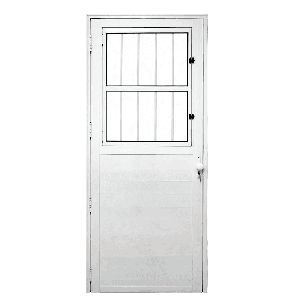 PORTA ALUMINIO ESAL BRANCO MAXX SOCIAL LAMBRIL FECH 0,90 CM