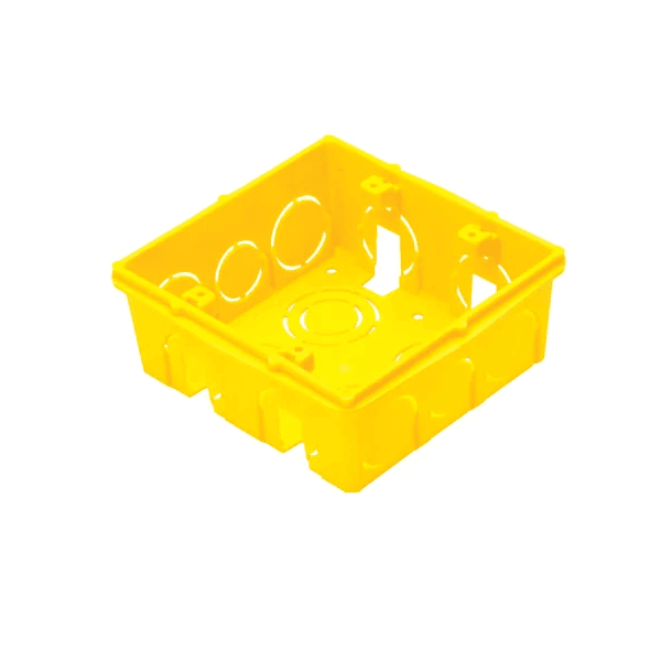 Caixa de Parede 4X4 PVC TRAMONTINA AMARELO 57500/042