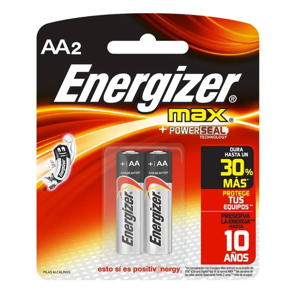 PILHA PEQUENA 2 (AA) ENERGIZER MAX