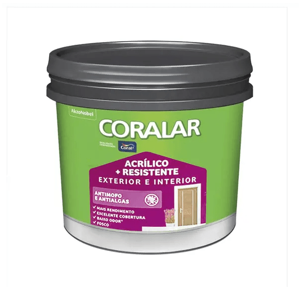 TINTA ACRIL CORALAR RESIST 15,0 LT BRANCO