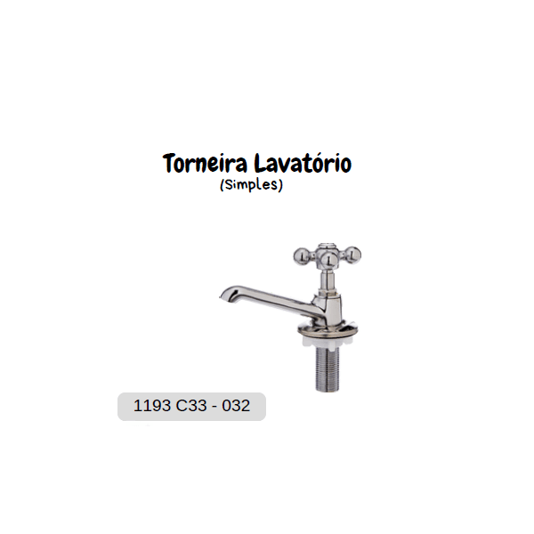 TORNEIRA AQUILES 1193 C33 LAVATORIO COMUM