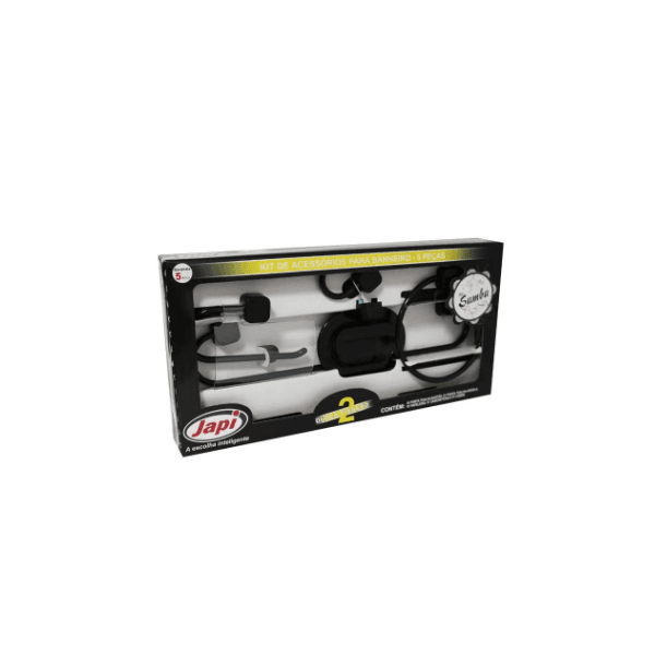 KIT ACESSÓRIOS JAPI SAMBA 5 PEÇAS PRETO