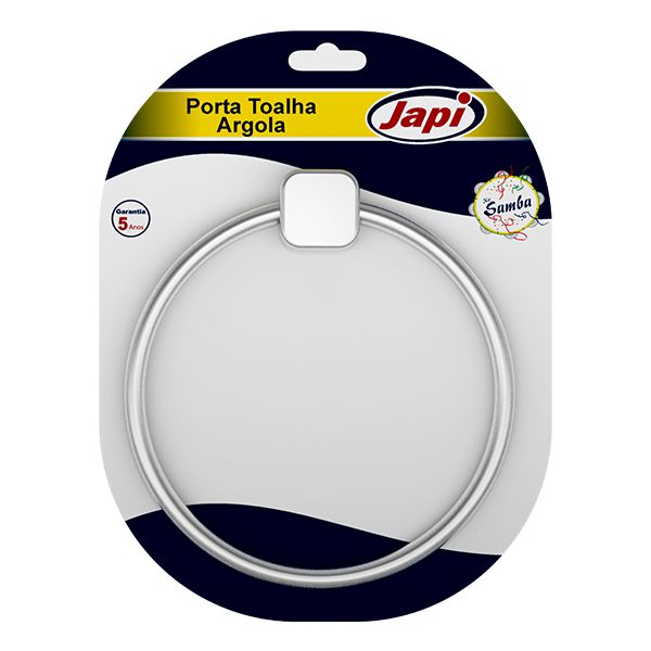 Porta Toalha Samba Argola Cromado - Japi