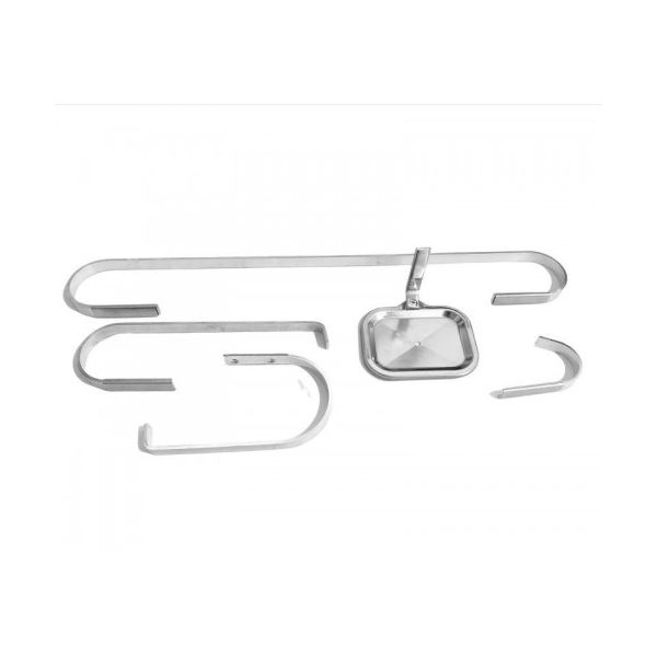 KIT ACESSÓRIOS IMPERIO LUXO SQUARE CROMADO 4 PEÇAS 11581