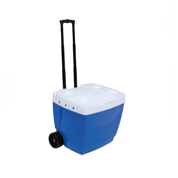 CAIXA TERMICA 42L MOR AZUL C/ RODA