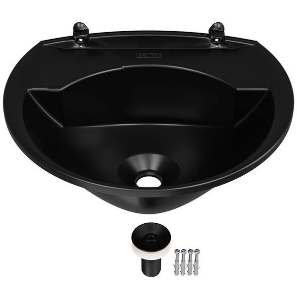 LAVATORIO ASTRA PLASTICO PRETO 36X28 PR1 LV2