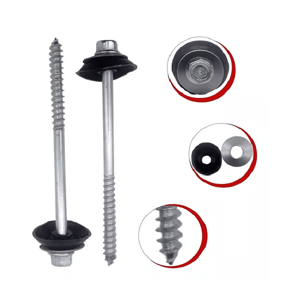 PARAFUSO PARA TELHA 10CM COMPLETO TEMFIX 5UN 