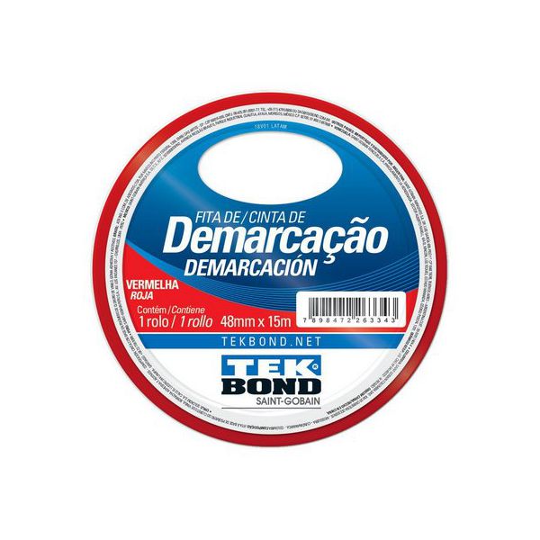 FITA DEMARC 48MMX15M VERM TEKBOND