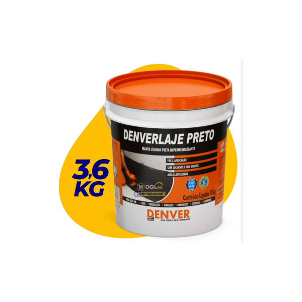 DenverLaje Preto 3,6 KG Impermeabilizante