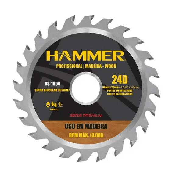 DISCO SERRA 4.3/8 MELFI/HAMMER 24D MADEIRA