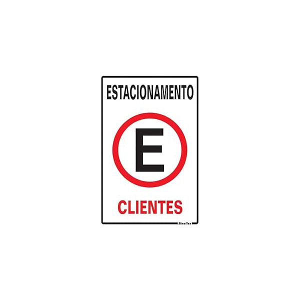 PLACA 20X30 ESTACIONAMENTO CLIENTES 250AY