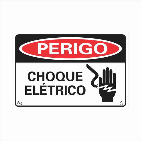 PLACA 15X20 PERIGO CHOQUE ELETRICO 220BB