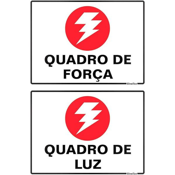 PLACA 20X30 QUADRO DE FORÇA/LUZ 250AX