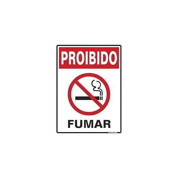 PLACA 15X20 PROIBIDO FUMAR 220AB