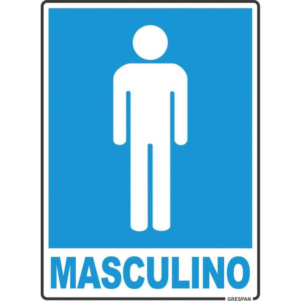 PLACA 15X20 SANITARIO MASCULINO 220AD