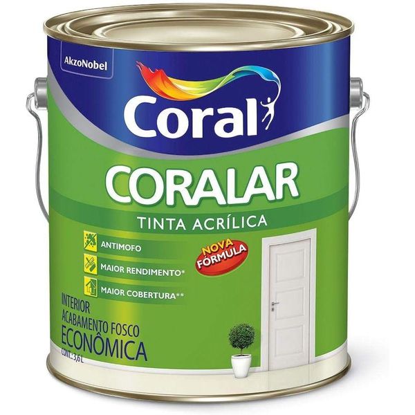 TINTA ACRILICA CORAL FOSCO 3,6 LT AZUL ARPOA