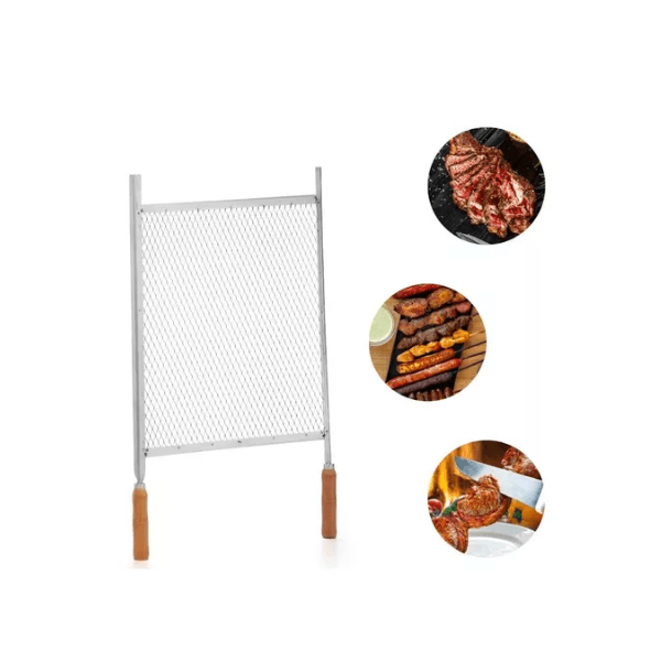 GRELHA P/ CHURRASCO INOX 45 X 50