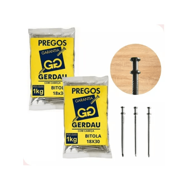 PREGO 18X30 1 KG CABECA DUPLA