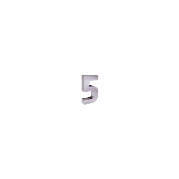 NUMERO RESID CROMADO 5
