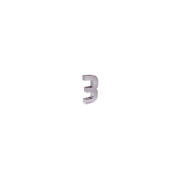 NUMERO RESID CROMADO 3