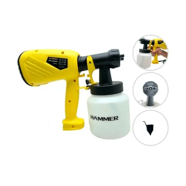 PISTOLA PULV PINTURA 400W 127V HAMMER PP4000