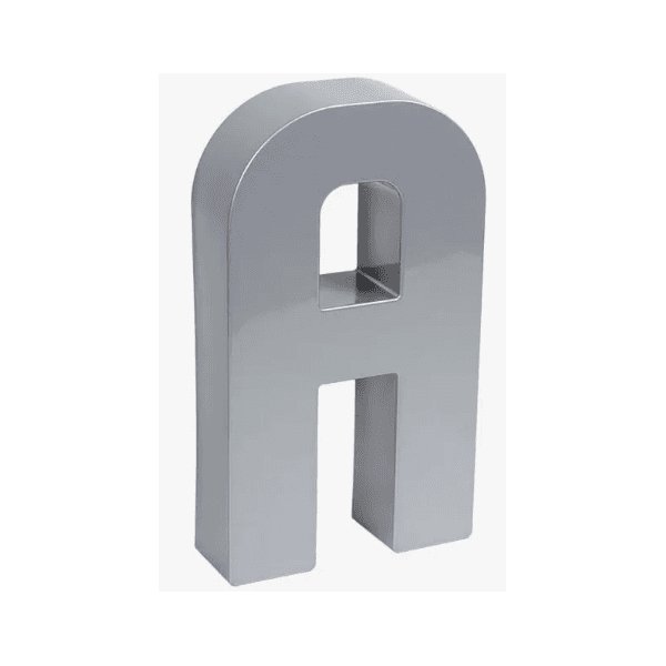 LETRA P/ RESID ALUM A CROMADO VINTO