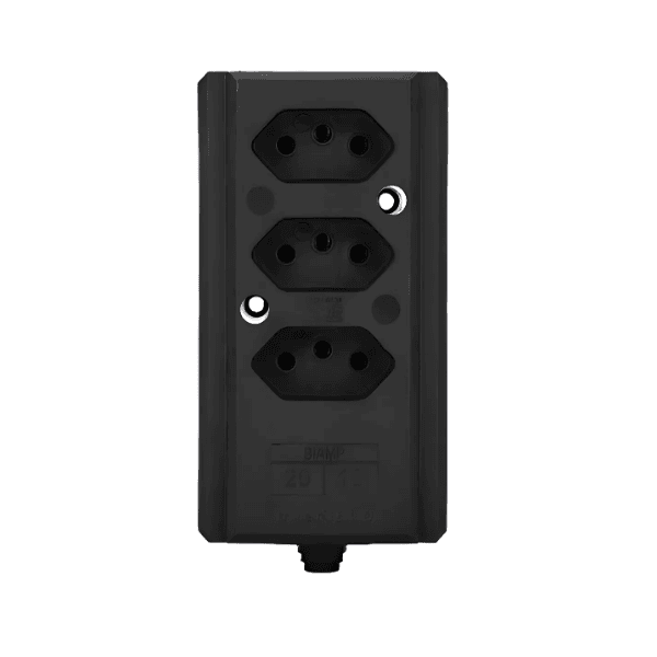 TOMADA INTERNEED 2P+T 20A BARRA PRETA TRIPLA