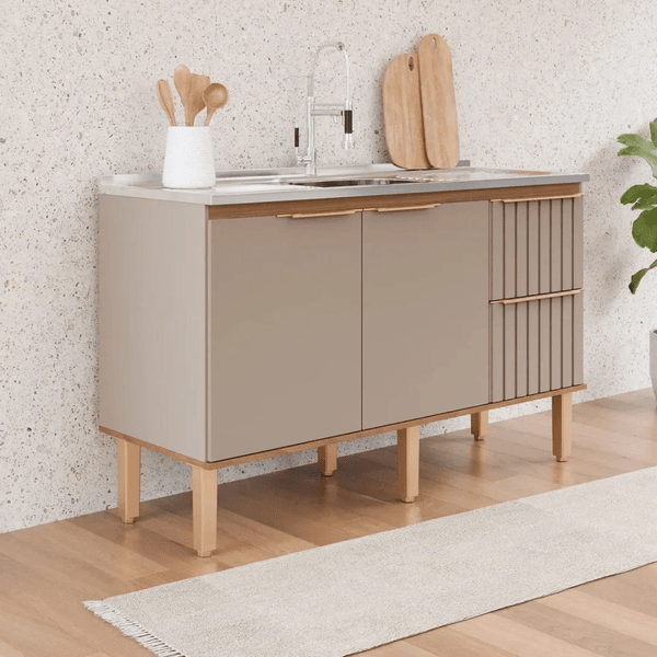 GABINETE MGM AGATA 1,44MT CAPPUCCINO/FREIJO