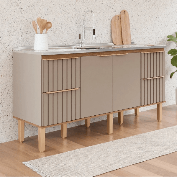 GABINETE MGM AGATA 1,74MT CAPPUCCINO/FREIJO