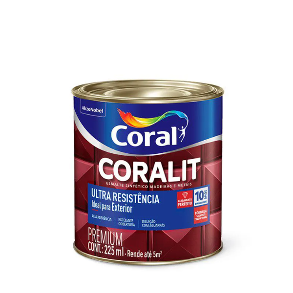 TINTA ESMALTE CORALIT 0,225 LT VERMELHO